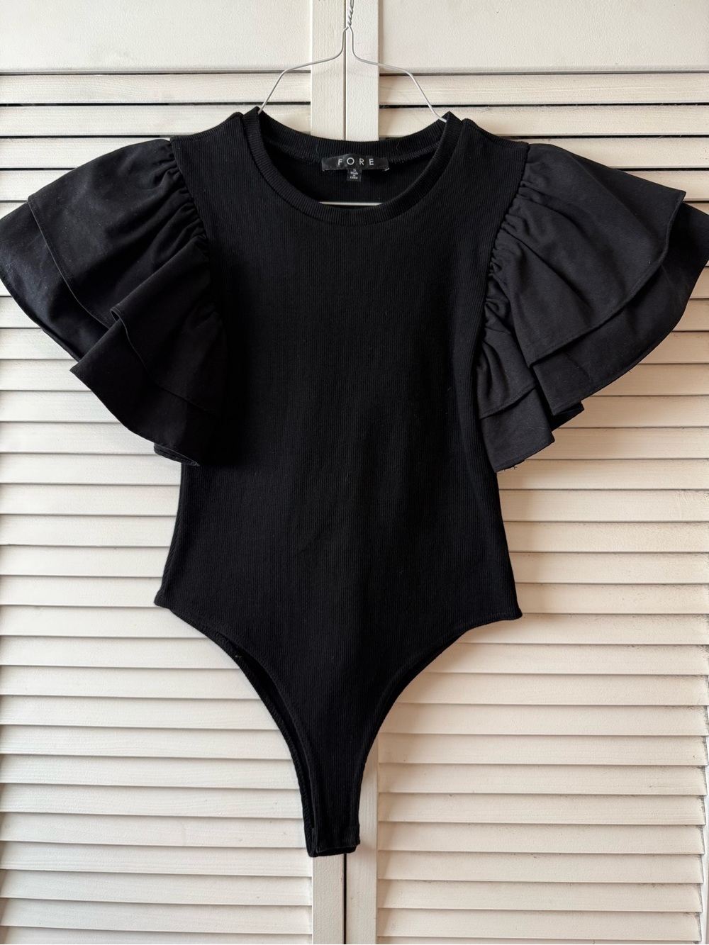 Fore Ruffle Sleeve Bodysuit Size Small (Ulla Johnson Vibes)